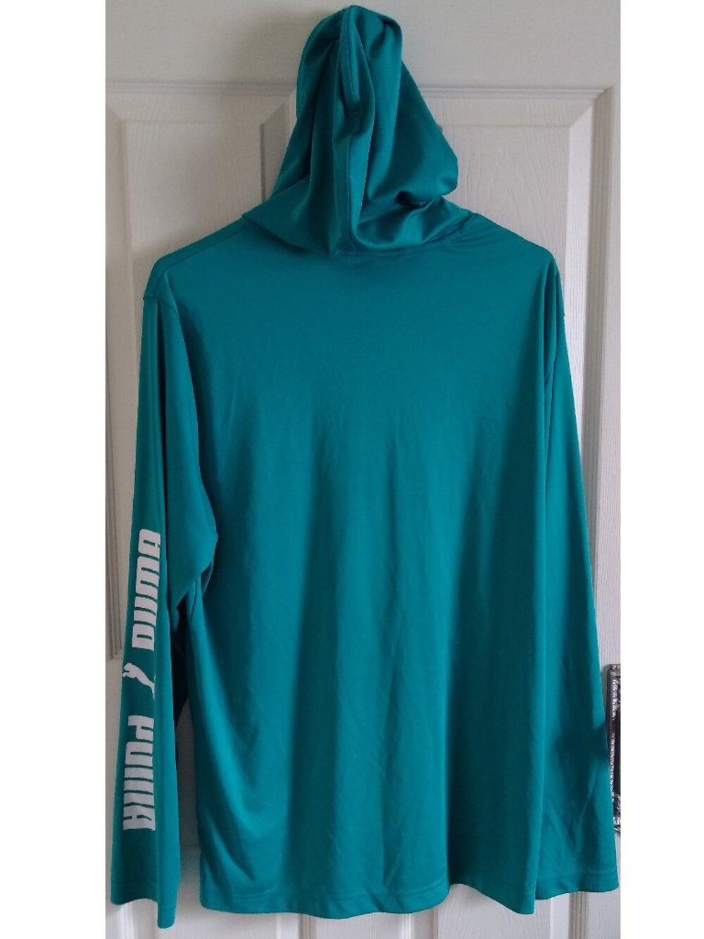 Puma Mens Sun Block Sport Swim UPF Hoodie Shirt Large Rash Guard - Picture 2 of 3